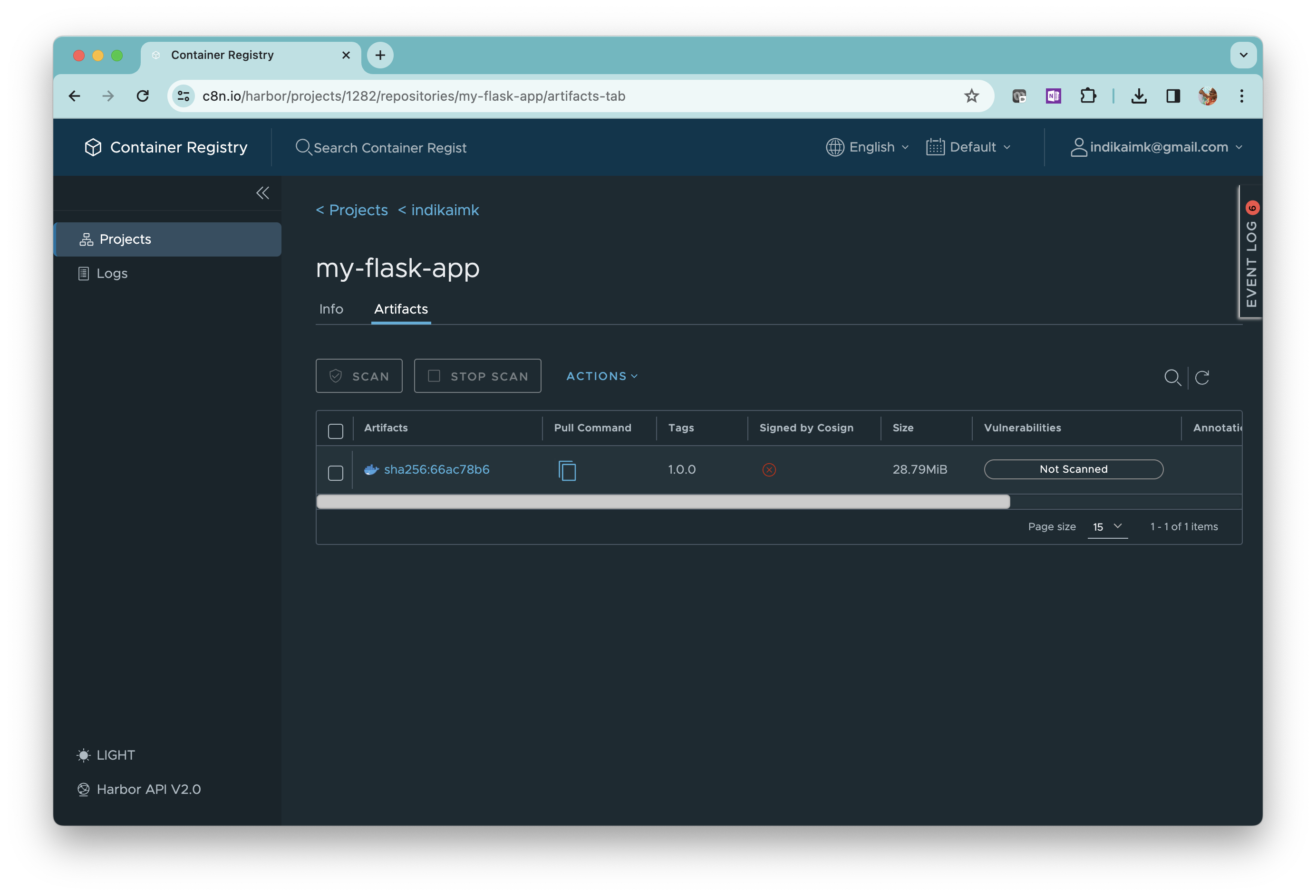 8gears Container Registry portal image.